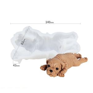 TEMU 1pc, 시뮬레이션 개 초콜릿 몰드, 3D 실리콘 몰드, 귀여운 애완견 모양 사탕 몰드, 퐁당 몰드, DIY 케이크 장식 도구, 베이킹 도구, 주방 가제트, 주방 액세서리, 가정용 주방 용품