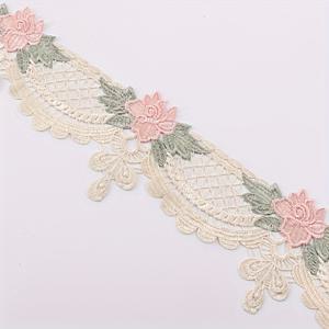 TEMU 3 야드 폴리에스터 실크 수용성 자수 레이스 꽃 드레스 장식 레이스 홈 텍스타일 패브릭 레이스 커튼 테이블천 소파 쿠션 레이스