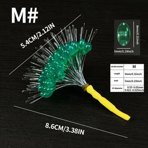 TEMU Chelesh 실리콘 비즈 & 낚시줄 스토퍼 - 혼합 색상, 낚시 경험 향상