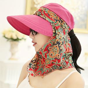 TEMU 여성용 여름 썬햇 자전거 아웃도어 접이식 비치 모자 큰 챙 얼굴 보호 여름 모자