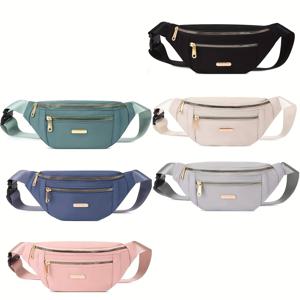 TEMU 6pcs 벨트 백 조합 아웃도어 스포츠 여성용 휴대폰 가방 크로스바디 체스트백 피트니스 싱글 숄더백 경량 소형 멀티펑셔널 웨이스트백 트렌디 레이디즈 허리백, 에어 캔디