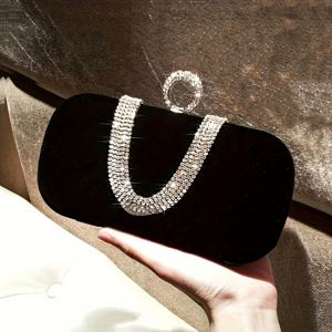 TEMU 여성 미니 라인스톤 클러치 백 아름다운 저녁 가방 체인 어깨 폰 가방