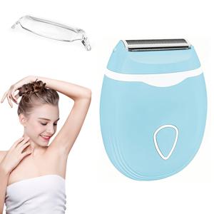TEMU 여성용 전기 면도기 비키니 다리 겨드랑이 공공 부위 털을 위한 휴대용 트리머 분리 가능한 헤드 무선 습식 건식 사용 배터리 없음