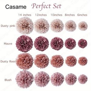 TEMU 20개 세트 행잉 플라워 폼폼 티슈 페이퍼 폼폼 - 웨딩, 파티, 생일, 베이비 샤워, 크리스마스, 할로윈 장식용, 이벤트 스타일링, 화려한 디자인, 가벼운 장식품, 홈 데코레이터, DIY 애호가를 위한 매력적인 장식품