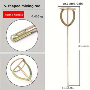 TEMU 1개 금속 페인트 혼합 막대 - 퍼티, 파우더 및 샌드 코트 교반용 다용도 드릴 부착물 - 홈 개선 도구