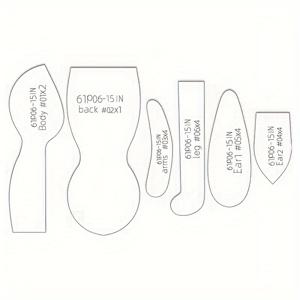 TEMU 6개 아크릴 템플릿 토끼 만들기 몰드 수공예 토끼 인형 퀼팅 템플릿 DIY 몰드 재봉 도구 축제 생일 장식 선물