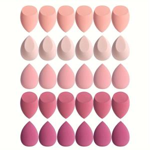 TEMU 30개의 메이크업 스펀지. 파운데이션 혼합용 뷰티 스펀지, 액체, 크림 및 파우더 완벽, 멀티 컬러 메이크업 스펀지, 라텍스 프리 건식 및 습식 파운데이션 메이크업, 모든 피부 타입에 적합