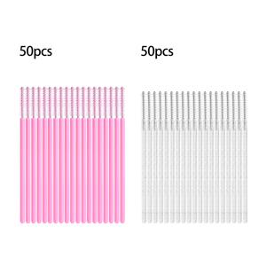 TEMU 100개 일회용 마스카라 막대 세트, 속눈썹 익스텐션용 눈썹 브러시 도포기, 무향 메이크업 브러시 도구 키트, 기타 재료