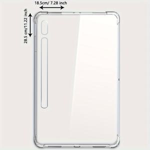 TEMU 삼성 갤럭시 Tab A9 Plus, S7/S8/S9/S 7 FE 11인치/10.4인치 (2024), TAB A 8 10.5인치용 투명한 소프트쉘 보호 케이스, 태블릿 보호, 충격방지 케이스, 슬림형 케이스, 유연한 셸, 미끄럼 방지 그립, 가벼운 커버, 보호 커버, 부드러운 보호 쉴드