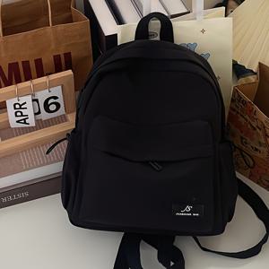 TEMU 여성용 경량 소프트 백팩 - 나일론 & 지퍼 클로저, 소형 여행 북백, 실용적인 포켓 & 편안한 백 패널, 대학, 당일 여행, 헬스장용 - 스타일리시하고 내구성 있는 데이팩