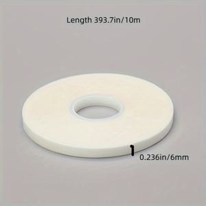 TEMU GDGDSY 양면 수용성 테이프, 10m 롤 - 천 및 공예용 강력 접착력, 쉬운 벗겨짐, DIY 프로젝트에 이상적, 폭 6mm