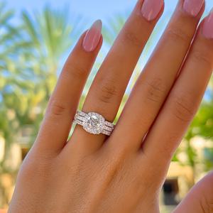 TEMU Y2K 스타일 3피스 컷 신부 반지 세트 합성 백색 큐빅 지르콘 약혼식 결혼 반지 여성용, 휴일 테마 구리 밴드 합성 스톤, 8월 생일석, 축하할 만한 추수감사절 보석 세트.