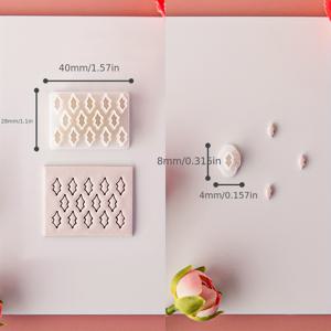 TEMU 2pcs 세트 홀리 리프 폴리머 클레이 커터 - 미니 크리스마스 귀걸이 펜던트 제작 몰드, 플라스틱 DIY 소프트 도자기 프레스 도구, 주얼리 만들기에 사용