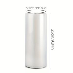 TEMU Agashe 진공 실러 롤, 식품 보존, 수조 및 식사 준비용 일회용 상업 등급 가방 - 모든 진공 실러 기계와 호환 가능, BPA 무료 다용도, 내구성 있는 PE + PA 소재, 1 롤 (500cm / 196.8in)