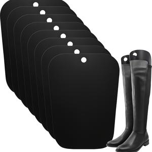 TEMU 남녀공용 8개 블랙 부츠 쉐이퍼 - 튼튼한 플라스틱 부츠 지지대 스트레처, 하이탑 부츠 스트레처, 신발 성형 액세서리