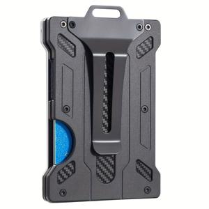 TEMU 멀티 슬롯, 최신 디자인 알루미늄 합금 작업 ID 카드 홀더, 투명 배지 및 RFID 보호 기능 – 신용카드 및 은행 액세서리용 스타일리시 지갑|카드지갑