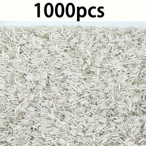 TEMU 유리 씨드 비즈, 1000개 1.7x7mm 롱 튜브 씨드 비즈 어소트먼트 DIY 쥬얼리 만들기, 팔찌, 목걸이, 귀걸이 및 패션 장식용