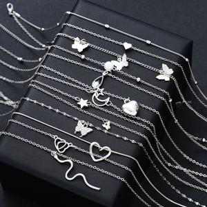 TEMU 12개의 심플한 이색 진주 별과 달 뱀 모양의 사랑 목걸이 세트 여성 휴일 데이트 선물 일상 매칭