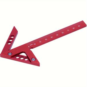 TEMU 정밀 목공용 사각자 - 알루미늄 합금 센터파인더, 라인 게이지 및 45/90도 앵글마킹 눈금자, DIY 애호가를 위한 견고하고 정확한 측정도구