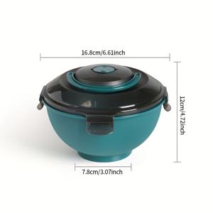 TEMU 누수 방지 전자레인지 라면 그릇, 안전벨트 디자인, 아치형 손잡이 & 통풍구가 있는 휴대용 벤토 박스 - 식기세척기 및 오븐 사용 가능, 다용도 식품 용기