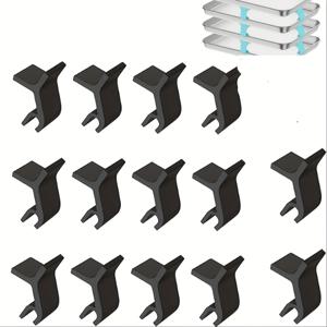 TEMU 16개 스택 가능한 베이킹 시트 정리 클립, 플라스틱 직사각형 시트 팬 스택링 클립, 손세척 전용, 쿠키 시트용 다목적 주방 보관, 크리스마스, 데이, 무하라름/이슬람 신년을 위한 공간 절약형 트레이 홀더