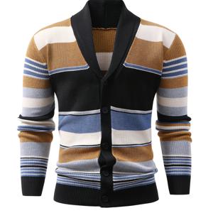 TEMU 아이언 징기스 OBM 남성 캐주얼 니트 스웨터 - 100% 폴리에스터, 고탄력 리브드 커프 & 밑단, 레귤러 핏 긴팔 풀오버 가을/겨울용