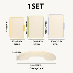 TEMU 1개/3개/1세트 플라스틱 도마, 과일 및 야채 도마, 베이스 포함, 크기별로 나눈 대형, 중형 및 소형 크기의 도마, 야외 바베큐 도구, 호텔, 레스토랑, 대형 주방 용품 및 식기류에 적합한 미끄럼 방지 요리용 야채 및 고기 도마