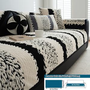 TEMU 1개의 아늑한 스타일 소파 커버 - 두껍고 부드러운 플러시 미끄럼 방지 기계 세척 가능 애완 동물 친화적인 보호 장치 암체어, 러브시트, 3인용 소파, 4인용 소파 및 섹셔널 소파 - 가정, 사무실 및 거실 장식을 위한 폴리에스터 슈 벨벳 가구 패드|실외기커버|소파패드