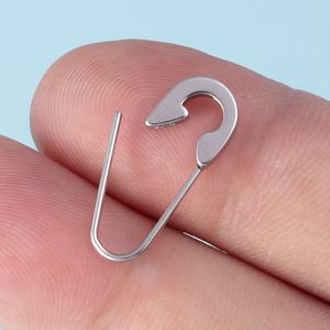 TEMU 1개 316L 스테인리스 스틸 미니 펑크 핀 귀걸이 여성용 남성용 독특한 디자인 페이퍼클립 안전 피어싱 스터드 패션 이어링 네일 눈썹 코 피어싱 주얼리
