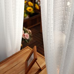 TEMU 2개 세트 우아한 한국 전원 스타일 꽃무늬 시스루 커튼 - 반투명 폴리에스터 드레이프, 쉬운 걸이용 아이렛 포함, 침실 & 거실 장식에 완벽, 세탁기 사용 가능, 현대적인 창문 장식, 폴리에스터 커튼