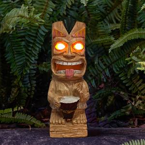 TEMU 1pc 티키 스타투어 태양광 조명 야외 장식, 티키 토템 장식 하와이 파티용 태양광 리신 하와이 스타프, 열대 티키 장식용 태양광 리신 하와이 스타프, 파티오, 발코니, 야드, 잔디, 바 장식에 이상적 - 친구에게 선물