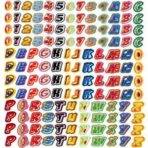 TEMU 철제 컬러 문자 스티커 144개, 자수 문자 데칼 A-Z 4세트, 0-9 문자 데칼 4세트, 장식용으로 꿰매고 다림질할 수 있습니다. DIY 의류, 스포츠 유니폼, 모자, 가방, 재킷에 적합합니다.