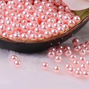 TEMU 100개 베이킹 생일 케이크 장식 비즈, 무공극 고광택 모조 핑크색, 케이크 및 디저트 장식용, 수제 DIY 주얼리 네일 아트 메이크업 박스 필링