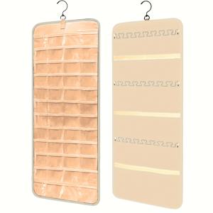 TEMU 1개 보석 걸이 디스플레이 백, 벽걸이 형 보석 수납 상자, 목걸이 홀더 귀걸이 반지 걸이 랙, 여행용 롤 수납함, 옷장, 벽, 문에 적합한 크리스마스 선물