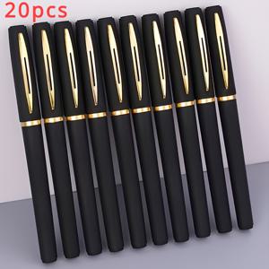 TEMU 20개 블랙 젤 펜 1.0mm 와이드 팁 - 대용량, 부드러운 필기, 비즈니스, 사무실, 학교, 서예 연습용 - 내구성 있는 메탈릭 마감, 일상 필기 및 서명에 이상적, 사무용품 | 세련된 펜 디자인 | 메탈릭 마감 펜, 펜, 볼펜