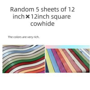 TEMU 5pcs 랜덤 12*12인치 상위층 원활한 가죽 슬라이스 및 직물, DIY로 만든 귀걸이, 가방, 휴대폰 케이스, 연필 상자, 지갑, 핸드백, DIY DIY, 헤어 액세서리 DIY 프로젝트에 적합합니다.