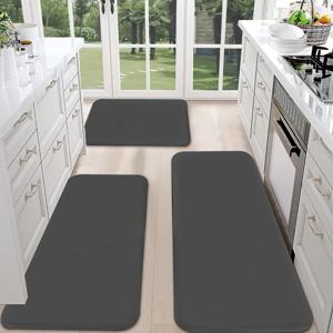 TEMU 3피스 주방 매트 세트 - 단색 폴리에스터 도어매트, 가벼운 무게 - 실내외 사용 가능, 현관, 세탁실용 - 발렌타인데이, 추수감사절, 크리스마스, 졸업식, 어머니날 선물로 완벽
