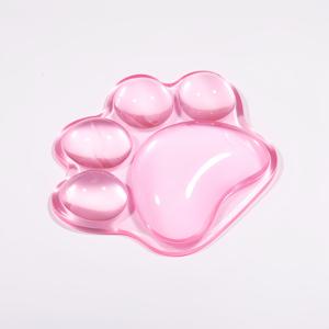 TEMU 핑크 투명 고양이 발바닥 마우스패드, 귀여운 여성용 손목 받침대, 미끄럼 방지 데스크 베개, 할로윈 & 크리스마스 선물용 창의적인 데스크 액세서리