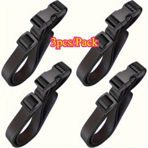 TEMU 3개 세트 헤비듀티 조절 가능한 스트랩 퀵 릴리스 버클 포함 - 캠핑, 하이킹, 여행, 건설, 이사용 강력한 나일론 스트랩 - 장비, 가방, 장비를 위한 안전한 고정 - 블랙 (3개), 캠핑 액세서리, 하이킹 필수품, 컴팩트 디자인, 견고한 구조, 야외 활동 애호가, 여행 액세서리, 강화된 소재, 야외 모험가
