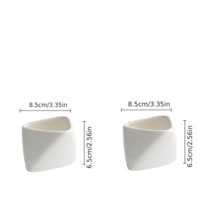 TEMU 2개 대형/소형 세라믹 프렌치 프라이 볼, 세라믹 프렌치 프라이 컵, 레스토랑 일일 사용, 가정용 세라믹 볼, 세라믹 접시