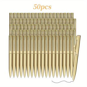 TEMU 노트북용 소형 볼펜 세트 50개입, 4인치 짧은 펜 지갑용 미니 볼펜, 학교 사무실 서명 노트패드용 잉크 볼펜