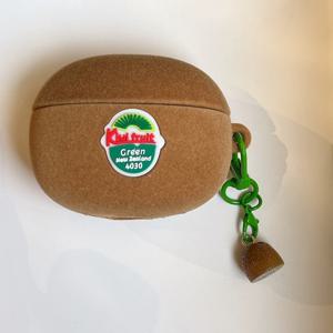 TEMU 에어팟 케이스용 키위 모양 실리콘 - 라이트 브라운, 내구성 및 에어팟 1/2/3/4/프로에 완벽한 휴대용 헤드폰 케이스 | 재미있는 디자인 | 내구성 있는 실리콘