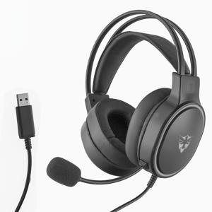 TEMU COSTYLE 게임 헤드셋, 노이즈 캔슬레이션, 고품질 사운드 및 분리 가능한 마이크 - 블랙 카툰 테마 디자인, USB 전원, PC 및 노트북에 적합, 서라운드 사운드 효과, 볼륨 제어, 유선 게임 헤드폰