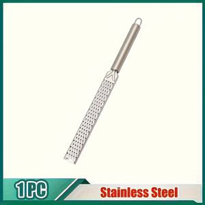 TEMU 스테인리스 스틸 멀티 기능 그레이팅 표면이 있는 긴 손잡이 치즈 그레이터 - 레몬 조미료, 치즈 등에 이상적 - 모든 계절에 적합한 완벽한 주방 도구, 치즈 그레이터