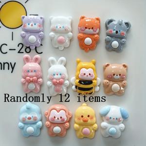 TEMU 12pcs 귀여운 곰 레진 장식품 - 광택 있는 마감, DIY 귀걸이 및 헤어 액세서리 공예 용품, 패스트 색상, 귀여운 동물 디자인, 손수 제작 프로젝트에 이상적, 보석 만들기 용품 | 재미있는 디자인 | 세부적인 텍스처, 보석 만들기 장식품