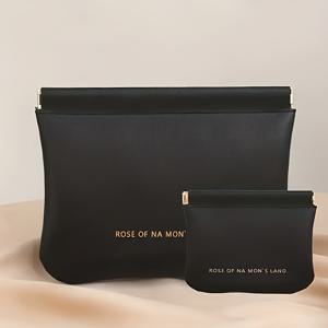 TEMU 2pcs 'ROSE OF NA MAN'S LAND' 미니 여성 메이크업 가방, 휴대용 립스틱 및 USB 케이블 정리 가방, 동전 지갑, 자동 닫기, 여행, 일상 사용 및 필수품을 위한 컴팩트한 디자인 - 휴대용 데이터 케이블 보관 가방, 화장품 정리 가방, 카드 홀더, 미니 위생 패드 보관 가방