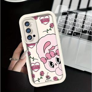 TEMU 갤럭시 S25 S24 S23 S22 S21 S20 FE 울트라 플러스 4G 5G용 충격방지 소프트 TPU 백 커버, 핑크 토끼 E-Esther Bunny 폰 케이스