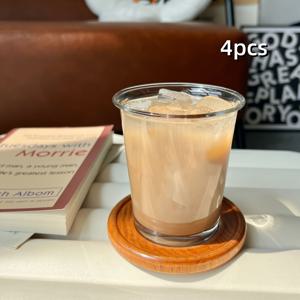 TEMU 1/2/4개 12oz 심플하고 투명한 유리 크리스마스 컵 - 카푸치노, 차, 라떼, 주스, 아이스티 아메리카노, 와인 및 가정용 아침 식사, 바 & 레스토랑 사용 가능한 프렌치 플립 컵|텀블러