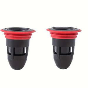 TEMU 2개 강력한 검은색 실리콘 욕실 배수구 - 냄새 제거 코어, 역류 방지 및 곤충 방지 배수 장치, 빨간색과 흰색 플라스틱, 방수 그레이팅, 냄새 제어 배수 파이프 | 슬롯 배수 커버 | 실리콘 배수 액세서리