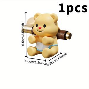 TEMU 버터 베어 도어 핸들 방지 실리콘 인형 방 도어 후방 보호 스톱퍼 도어 핸들 방지